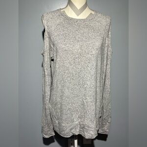 Long Tall Sally Gray Off-the-Shoulder Sweater